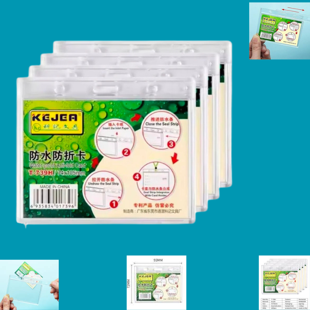 Kejea T 738 H ID Card Holder – Transparent imported 54mm X 86mm durable identity card holder for students and professionals.
